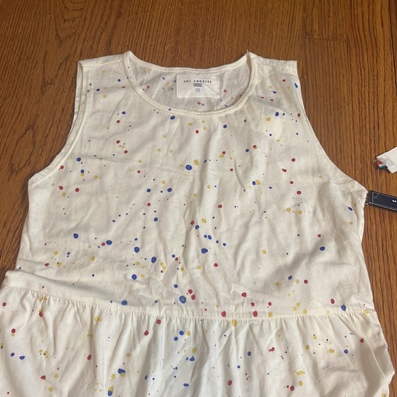NWT Sol Angeles Girl’s Cream Splatter Dress Size 10 - Picture 2 of 6